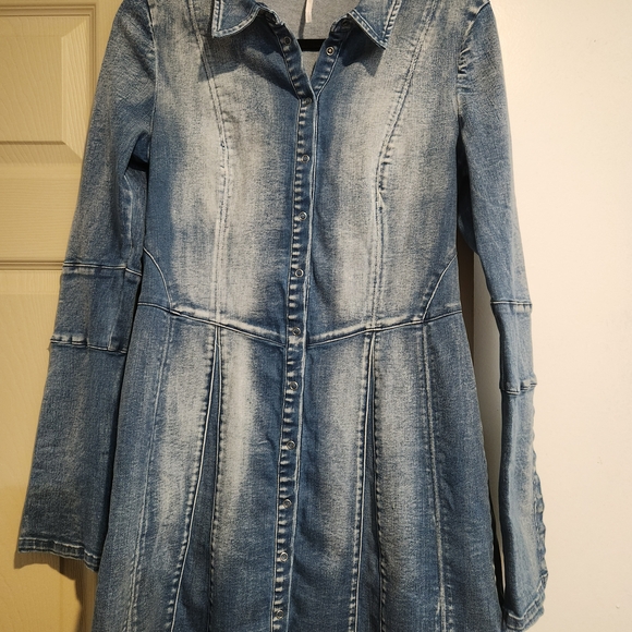 Free People Long Sleeve Thea Mini Dress NWOT - Picture 3 of 7